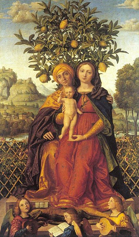 Libri, Girolamo dai The Virgin and Child with Saint Anne oil painting image